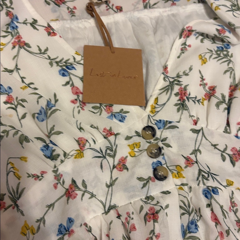 Lost in Lunar Floral Dress🩵 - Picture 4 of 8